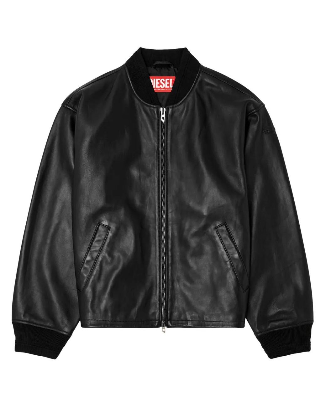 DIESEL L-Khat Leren Jack in het Black voor heren