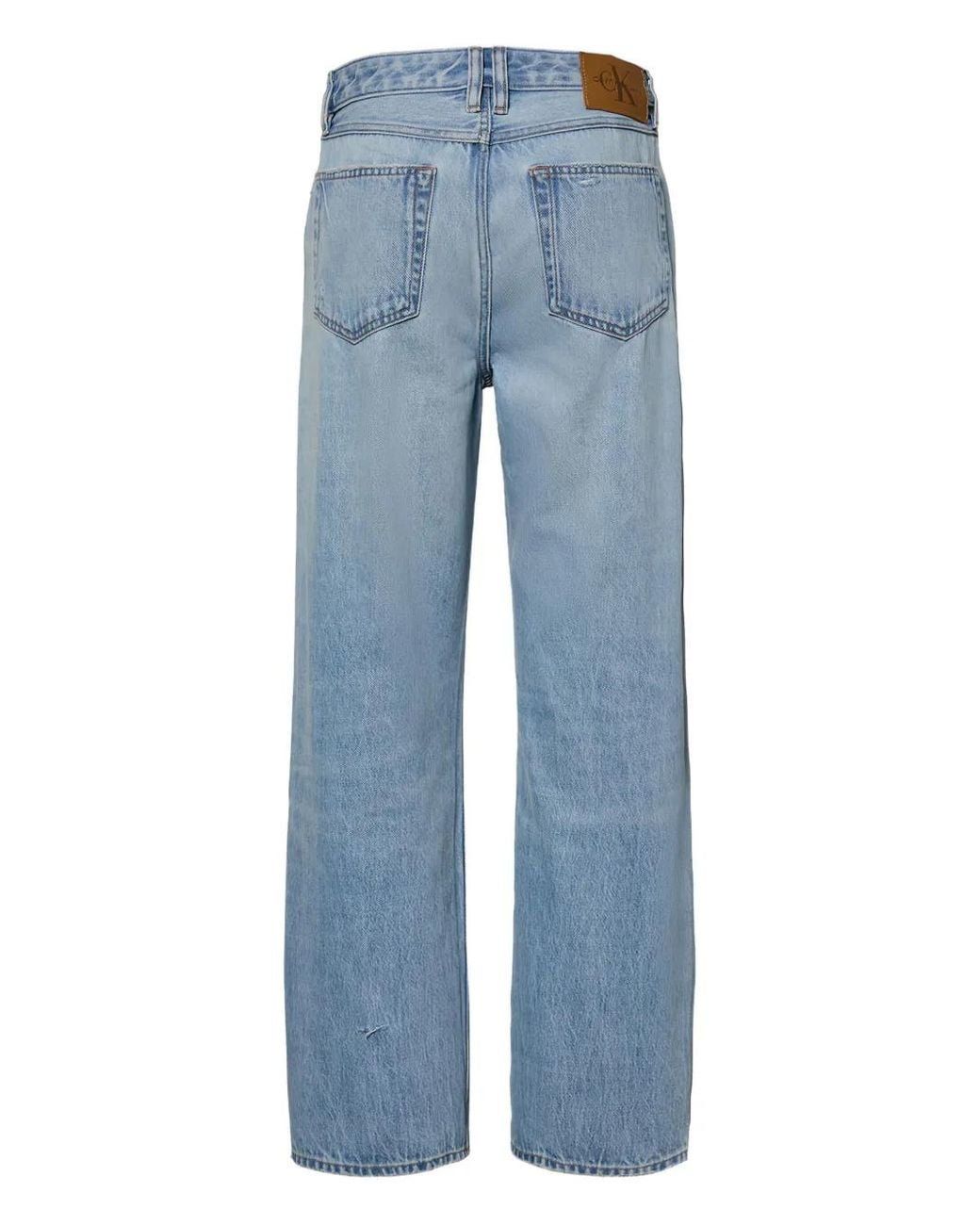 Calvin Klein Blue Logo-Patch Jeans