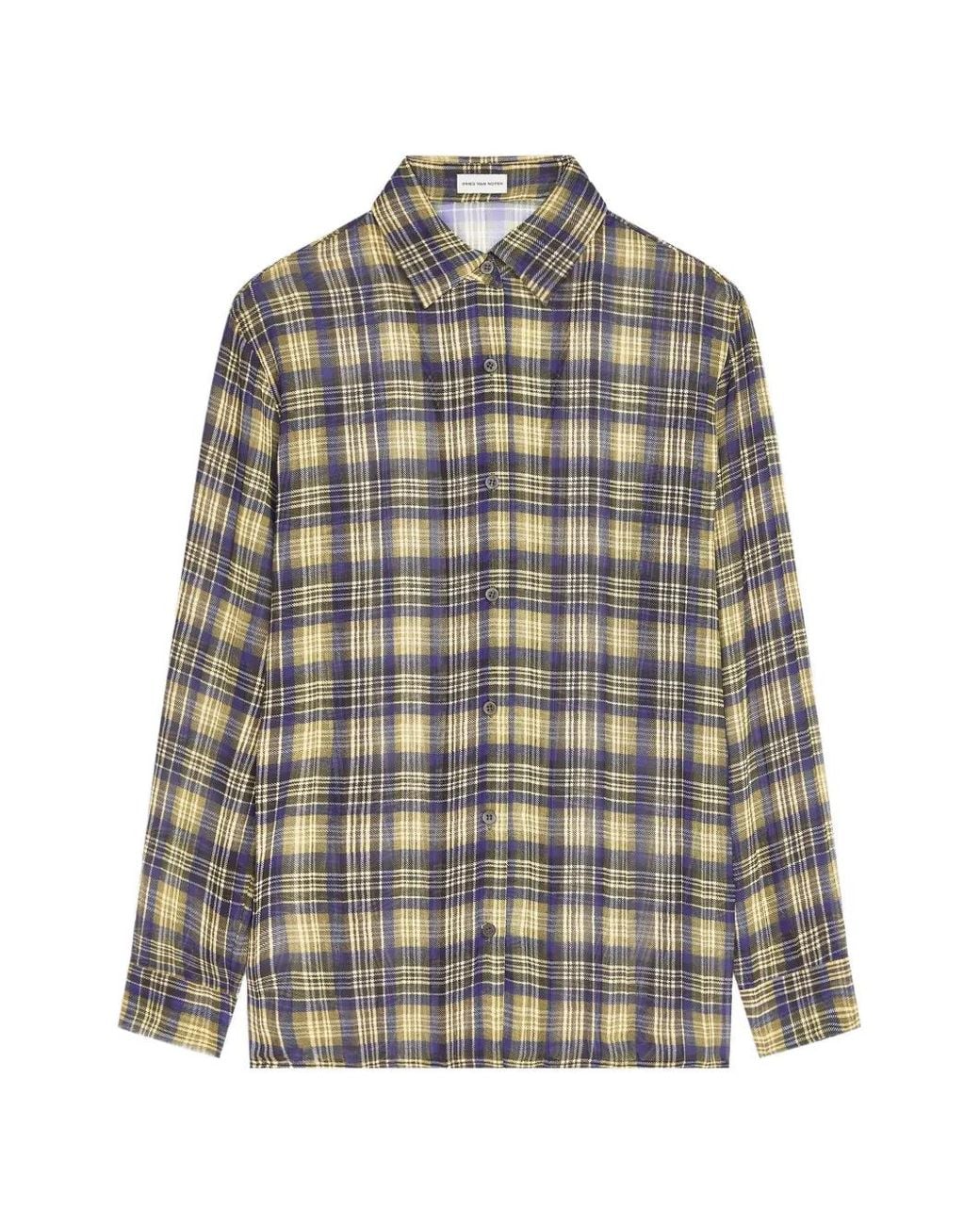 Dries Van Noten Gray Pleated Shirt