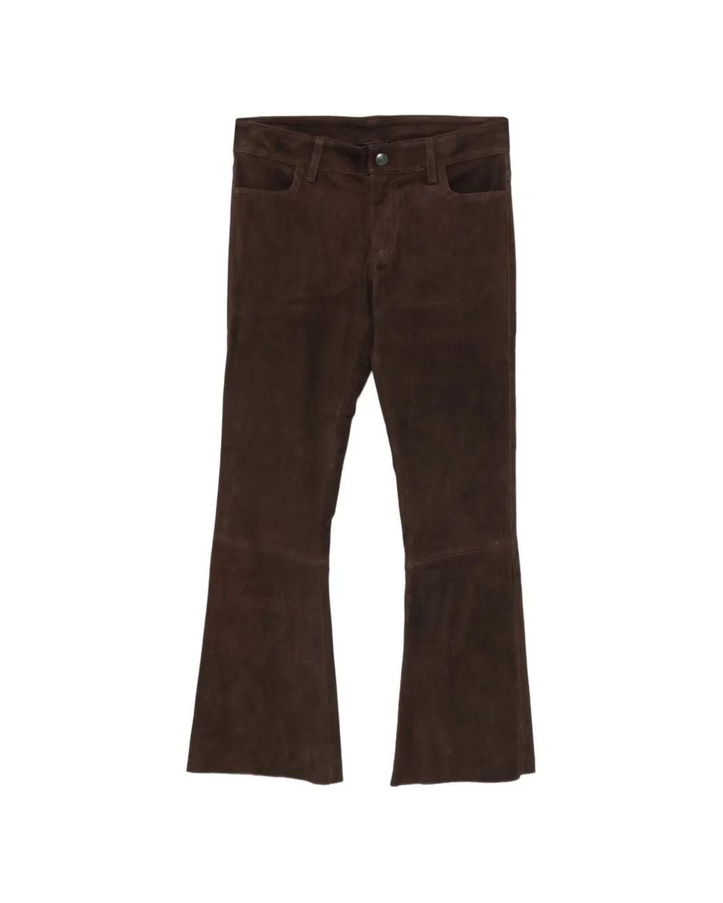 Avant Toi Gray Suede Flared Trousers
