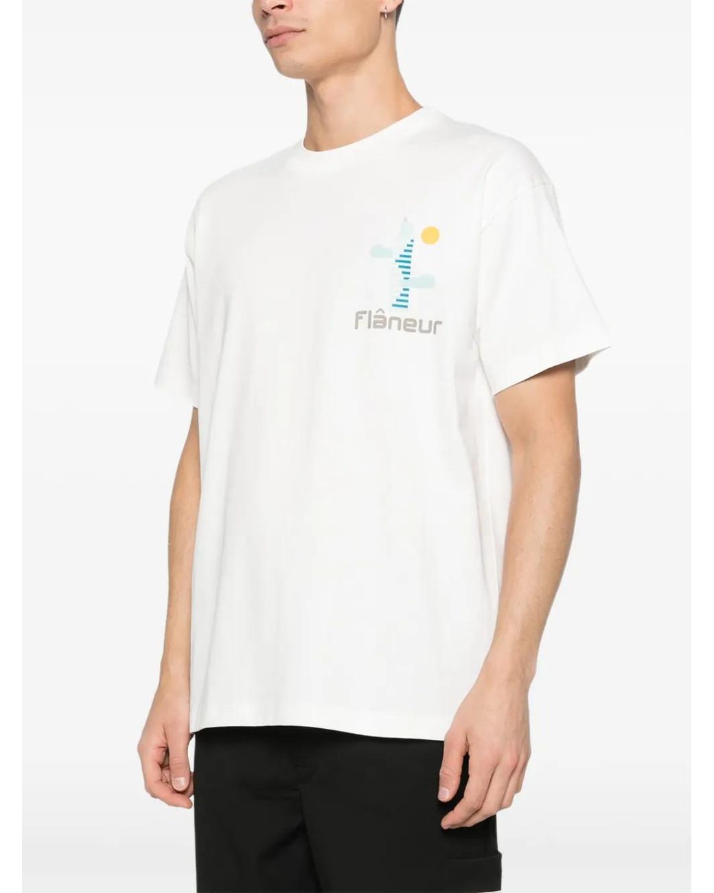 flâneur White Logo-Graphic T-Shirt for men