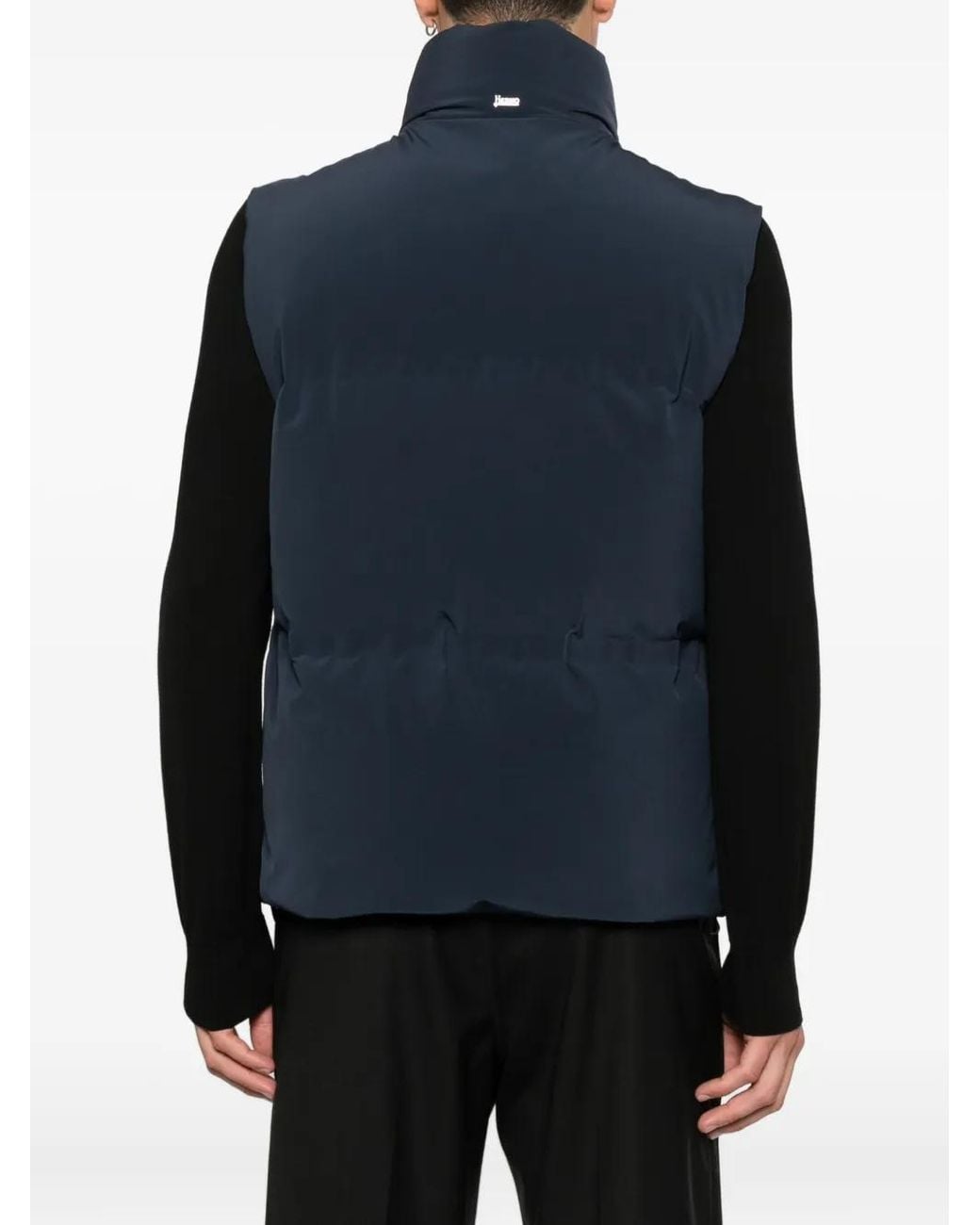Herno Blue Padded Gilet for men