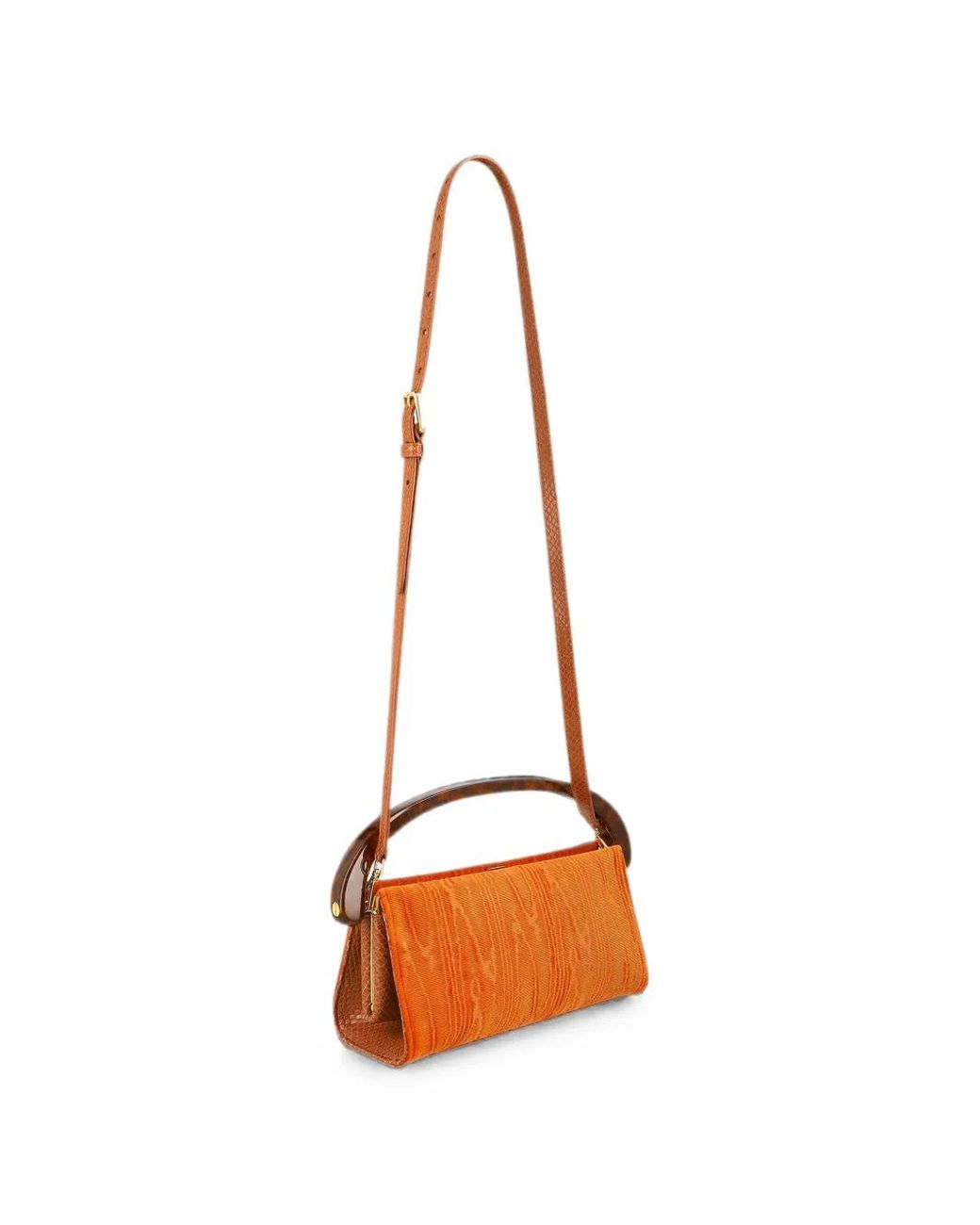 Dries Van Noten Orange Small Velvet Bag