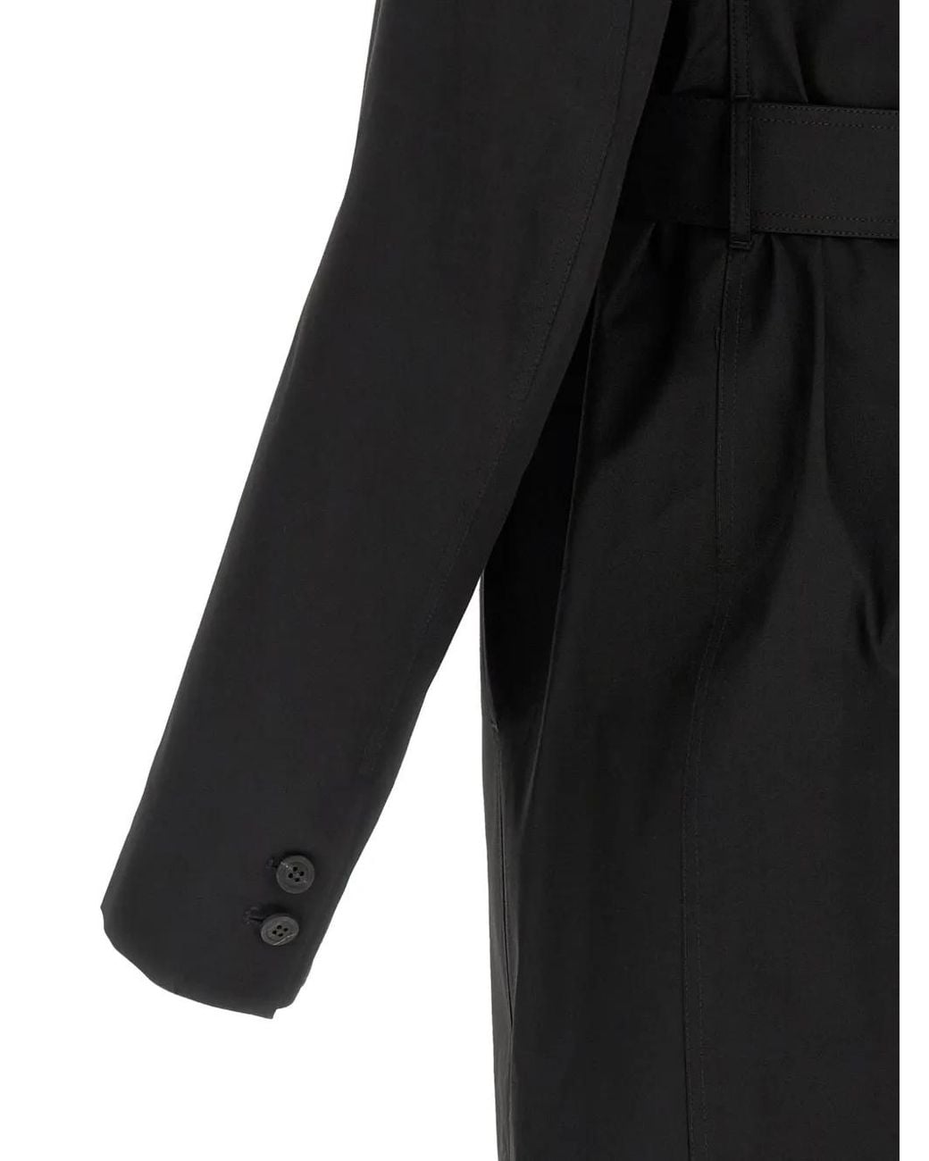 Rick Owens Black Mastodon Trench Coat for men
