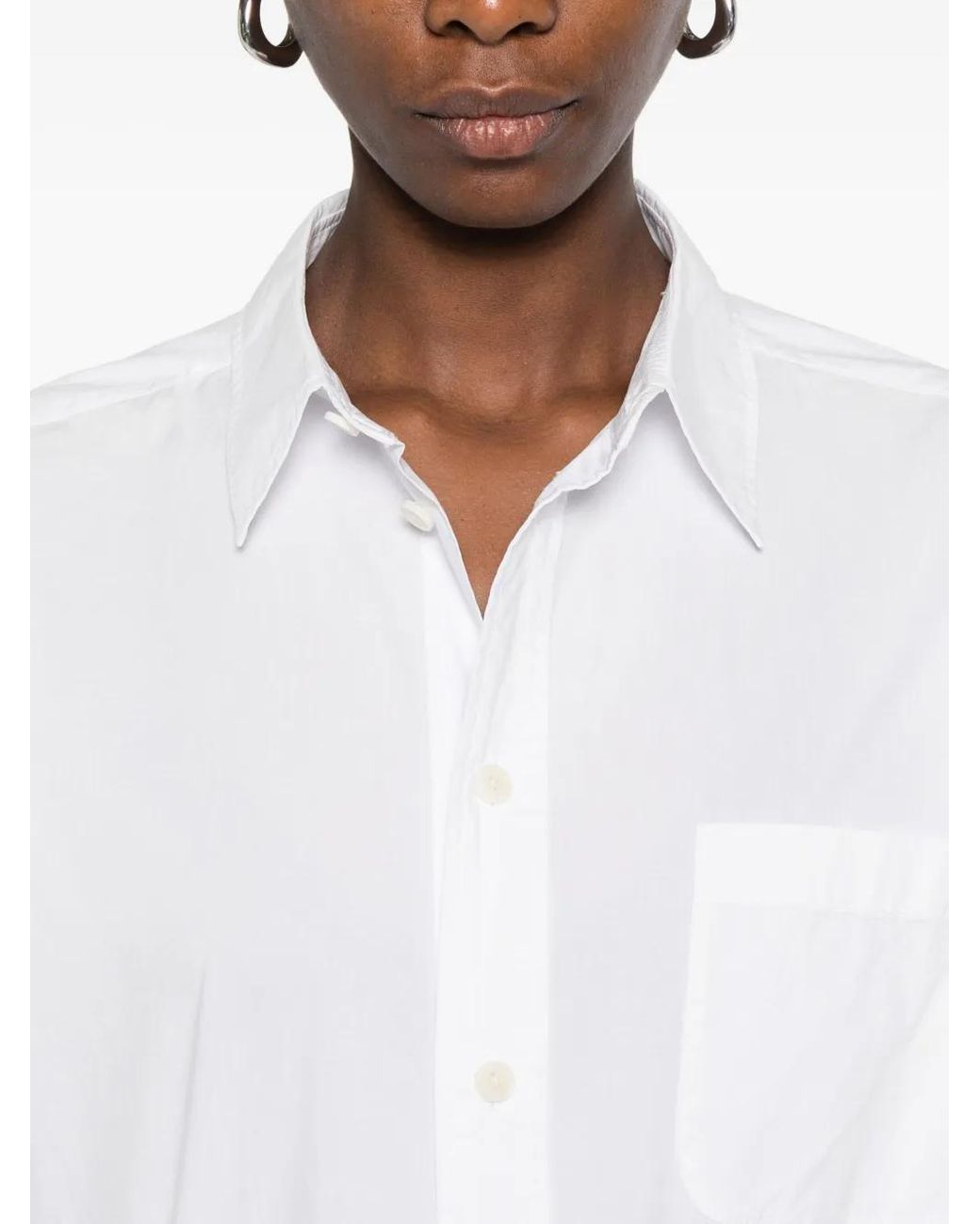 6397 White Long-Sleeve Button-Down Shirt