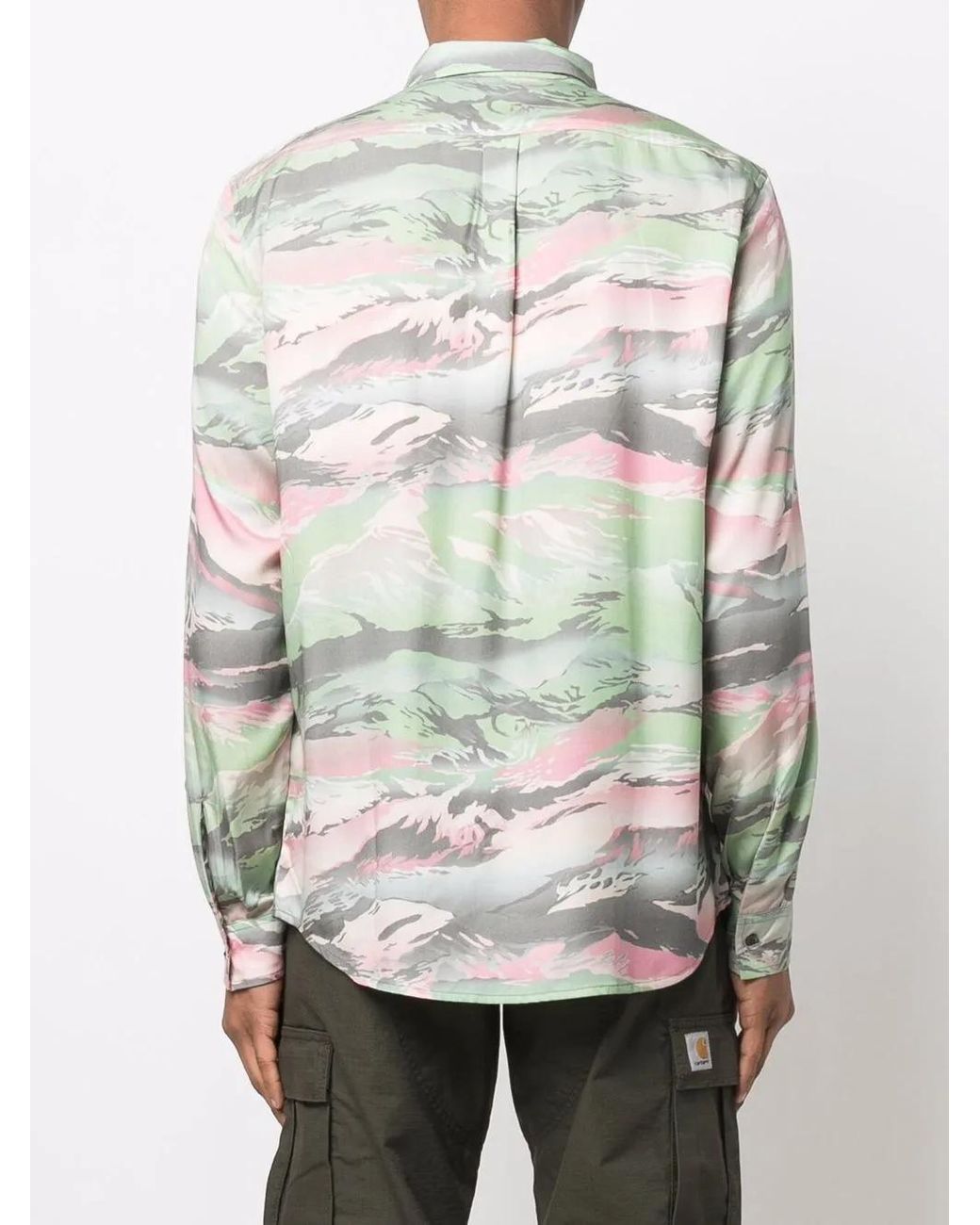 DIESEL Gray Cl-S-Tucker Camouflage Shirt for men