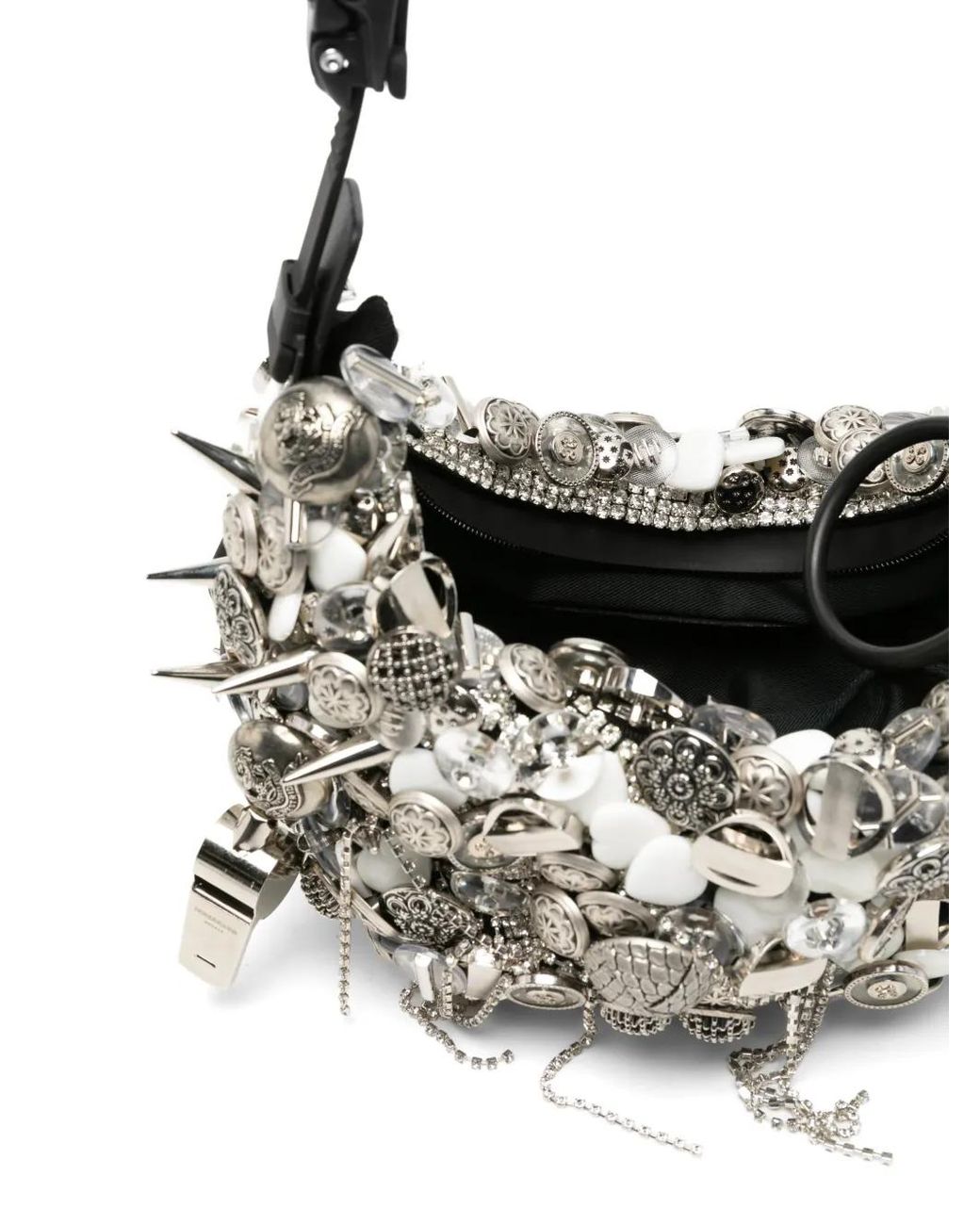 Innerraum White Embellished Spike-Detail Shoulder Bag for men