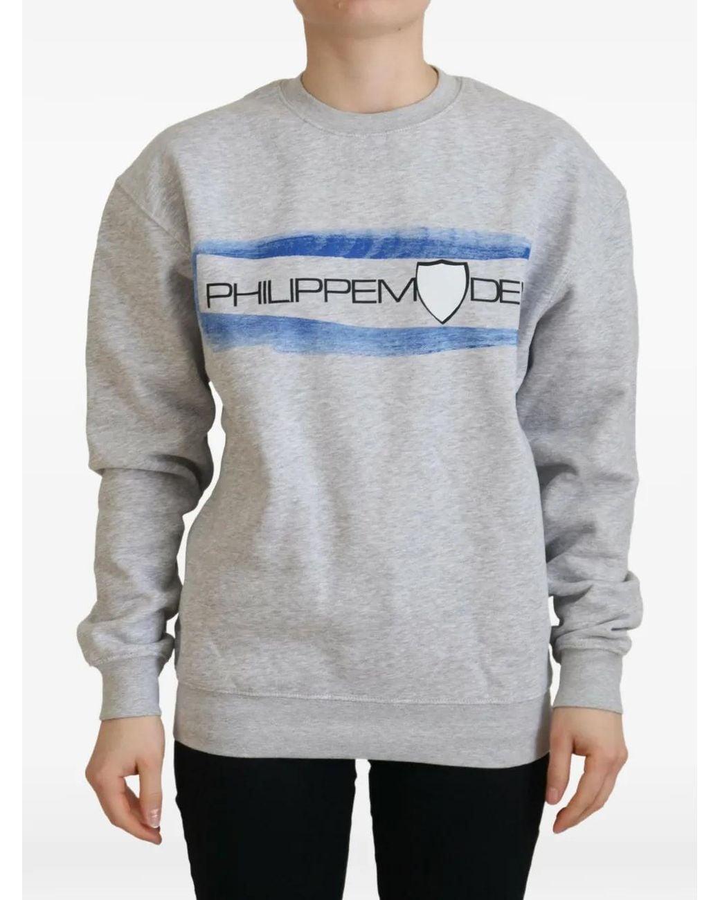 Sudadera Con Logo Estampado Philippe Model de color Gray