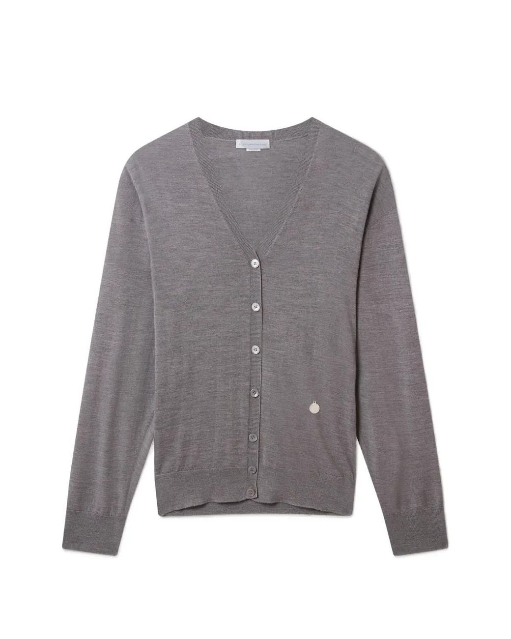 Stella McCartney Gray V-Neck Cardigan