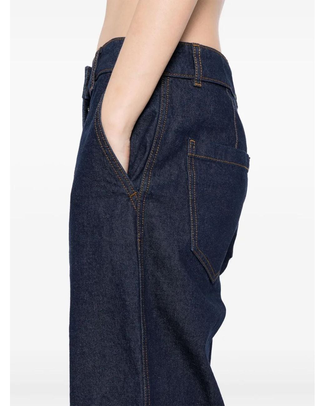 Maison Kitsuné Blue Straight-Leg Jeans