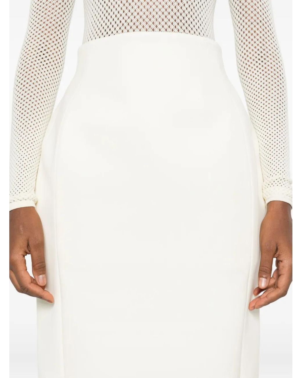 Wardrobe NYC Rhw Sculpturale Rok in het White