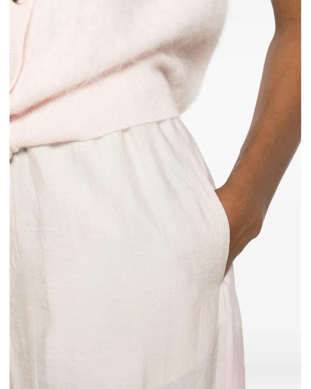 Pantalones palazzo estampados Nanushka de color White