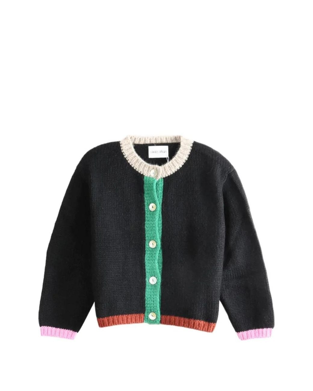 Nikki Chasin Black Sheba Colorblock Button-Up Cardigan