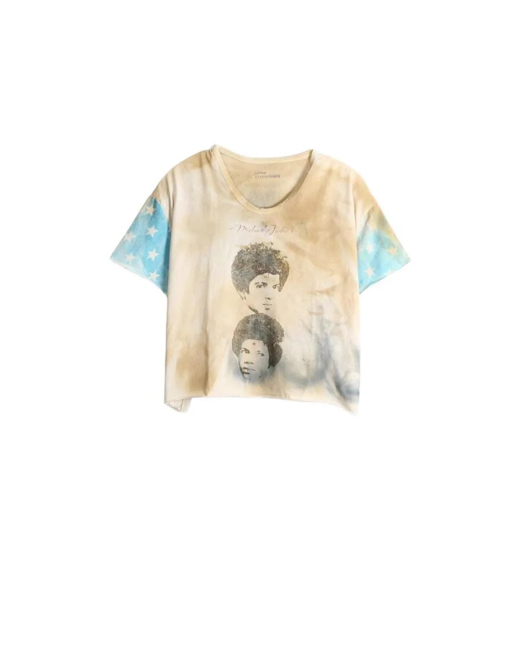 SAITOS Natural Michael Jackson Star-Pattern T-Shirt