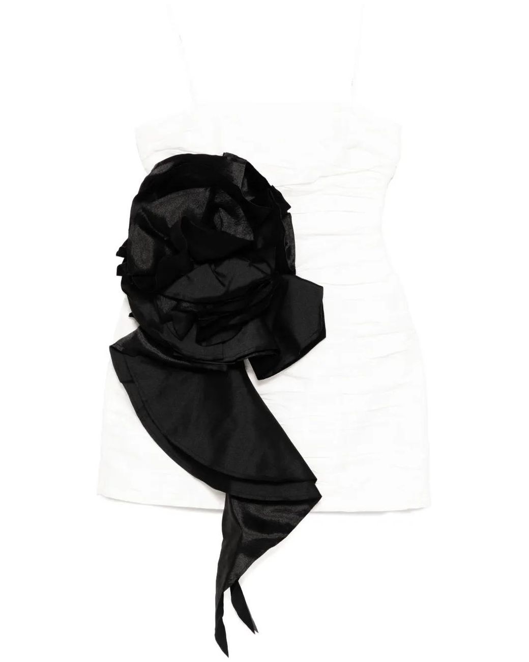 Aje. Black Potion Spiral Mini Dress