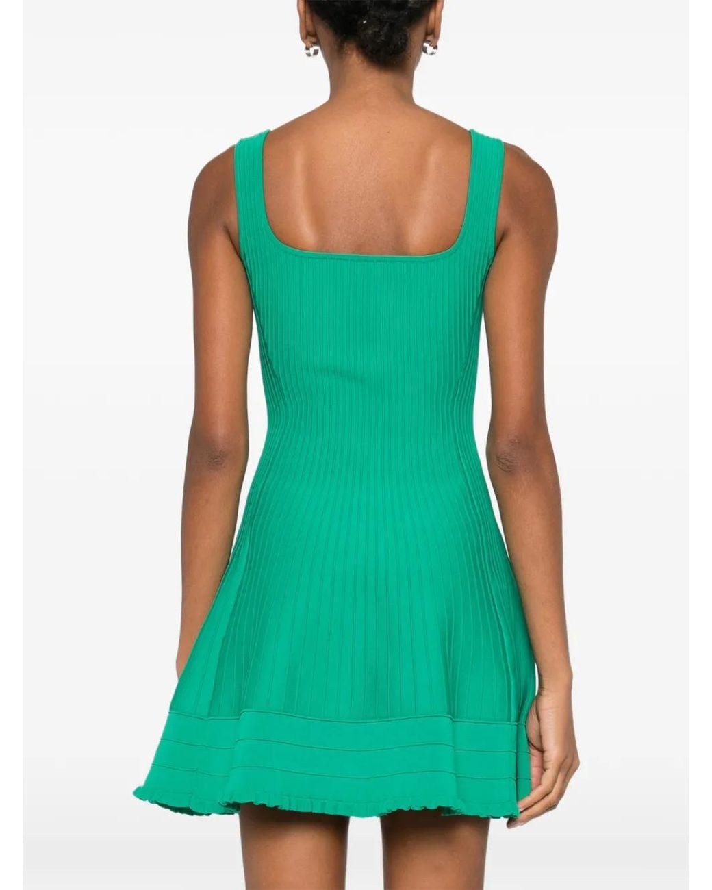 Maje Green Knit Skater Dress