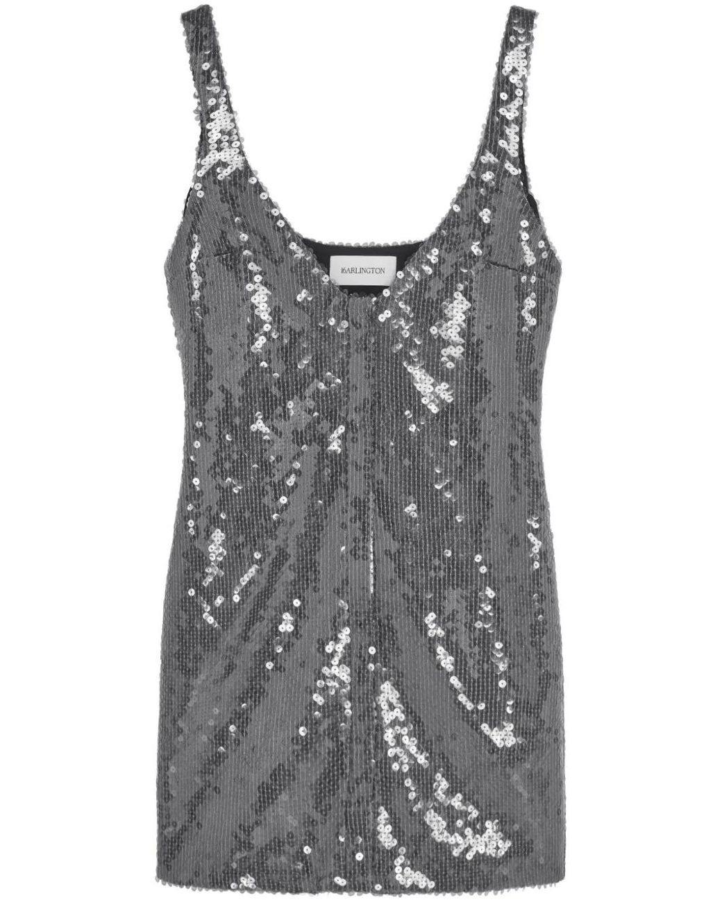 16Arlington Gray Sequinned Mini Dress