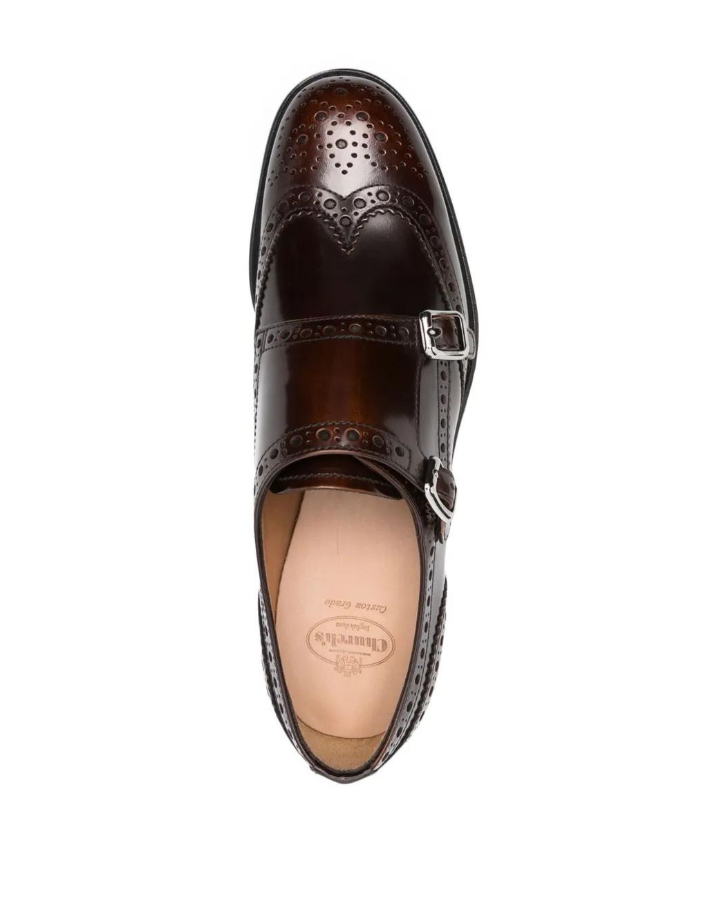 Church's Brown Monk Brogue Wool R Shoes