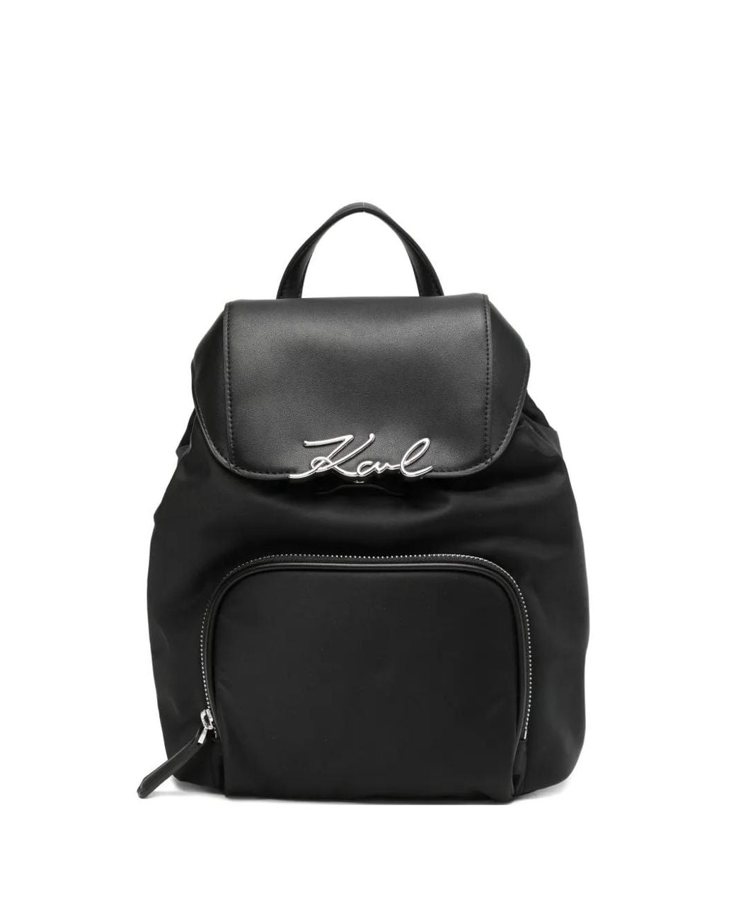 Karl Lagerfeld Black Small K/Signature Backpack