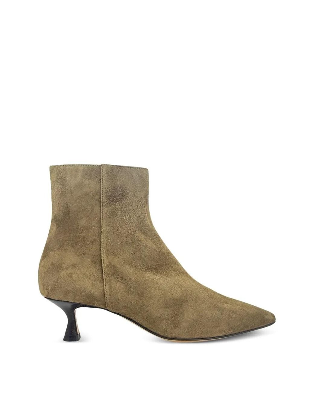 Mara Bini Natural Bottines En Daim À Bout Pointu