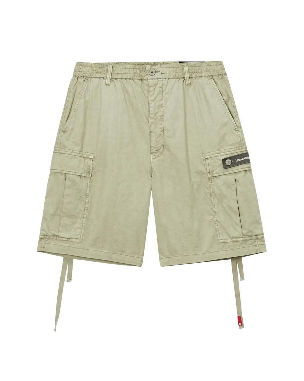 Izzue White Cargo Tie Shorts for men