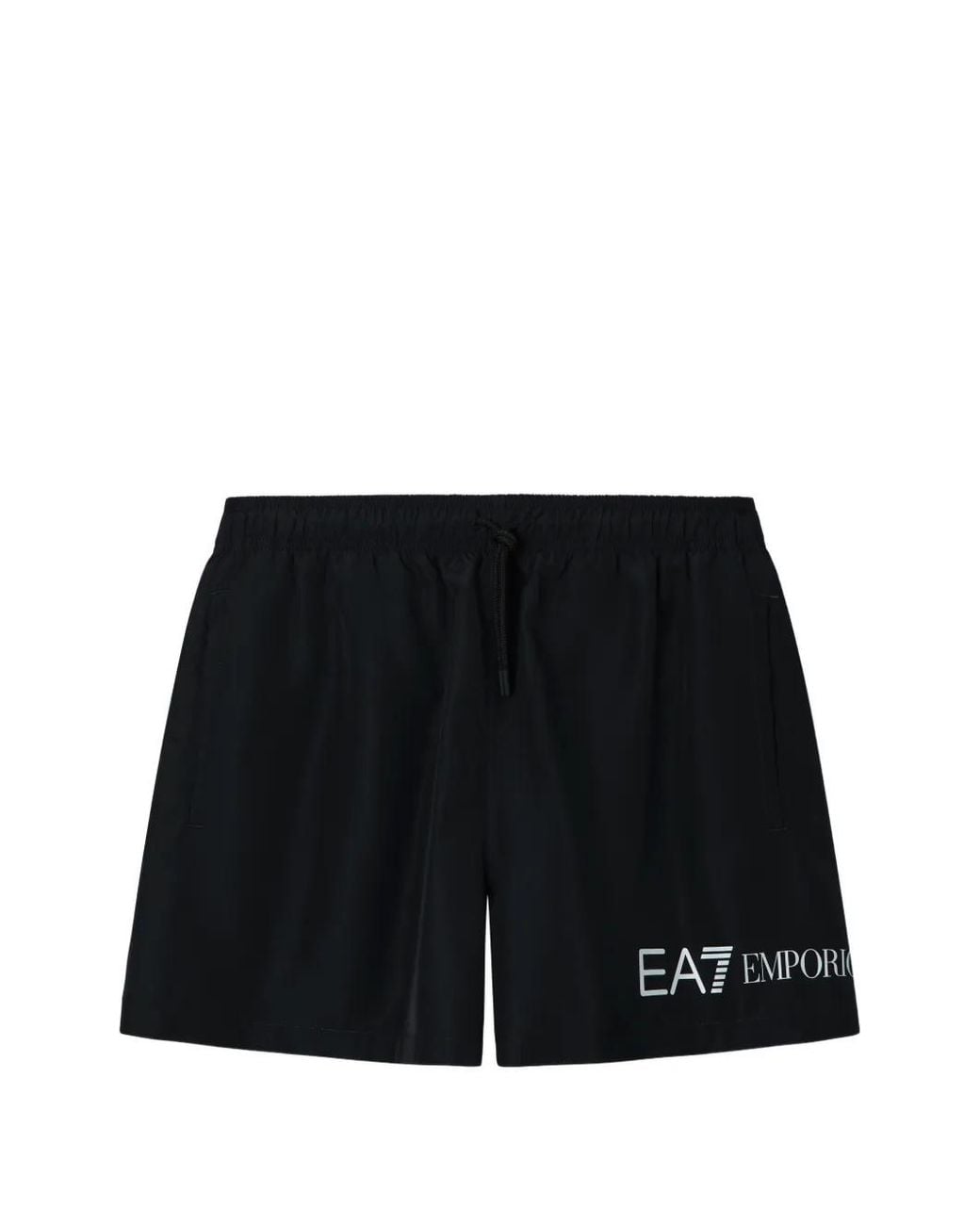 EA7 Black Swim Trunks With Logo for men