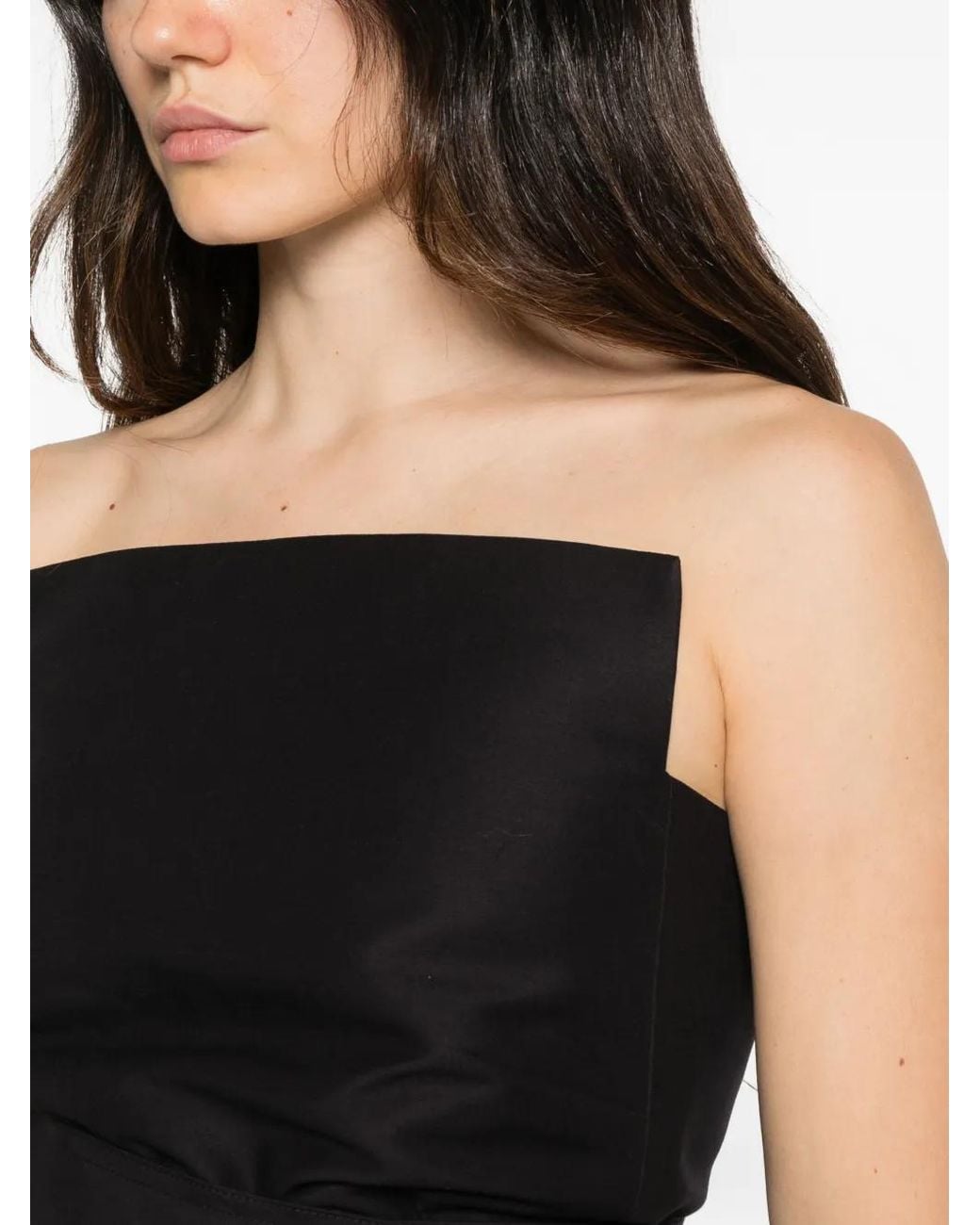 Sofie D'Hoore Black Brel Strapless Bow-Detail Top