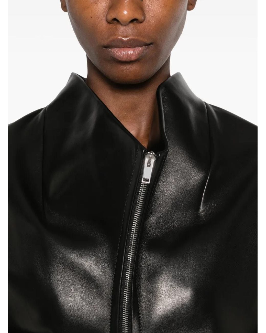 Khaite Black Ixin Leather Jacket
