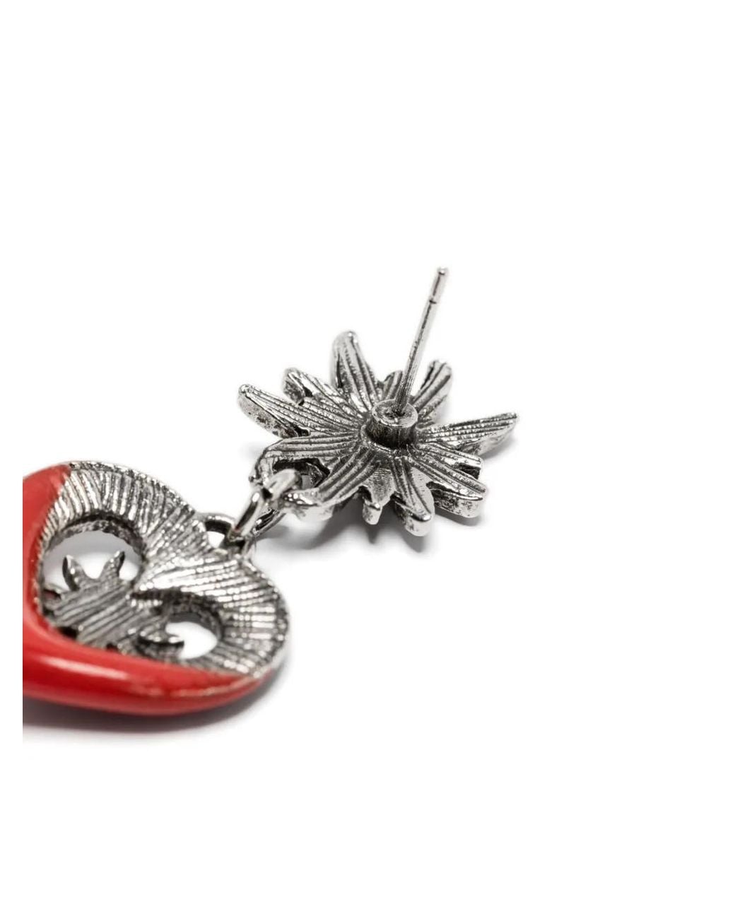 OTTOLINGER White Dipped Flower Heart Earrings