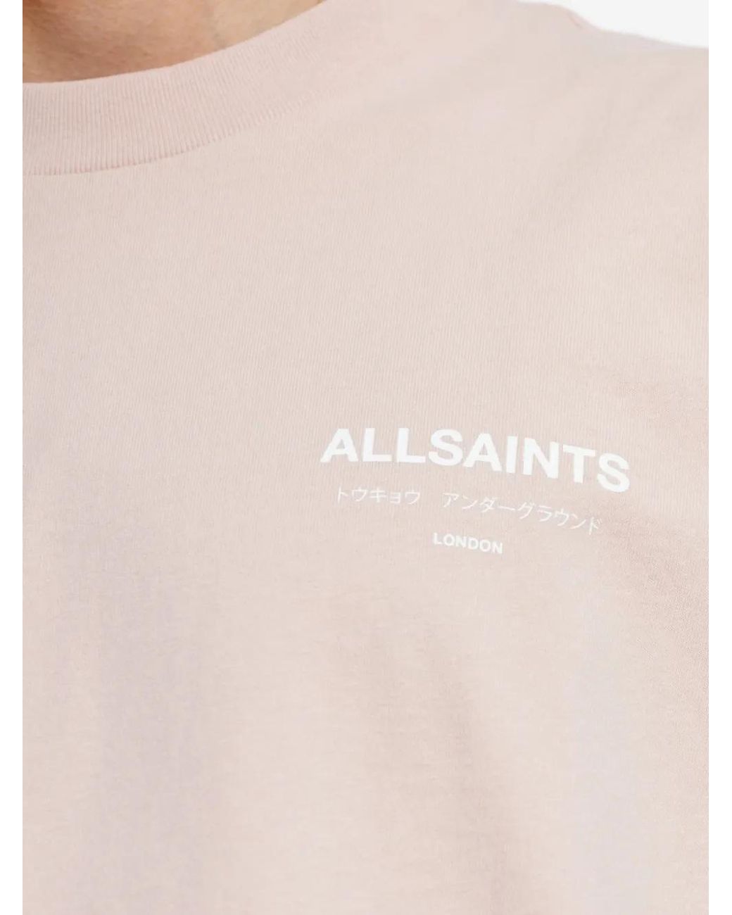 AllSaints White T-Shirt Underground À Manches Courtes for men