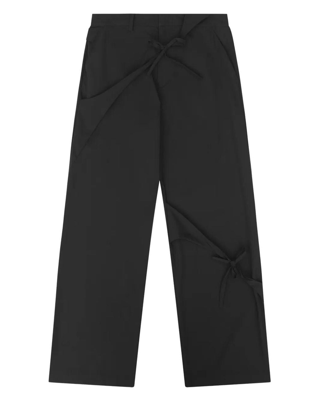 HELIOT EMIL Gray Lavic Tie-Fastening Trousers for men