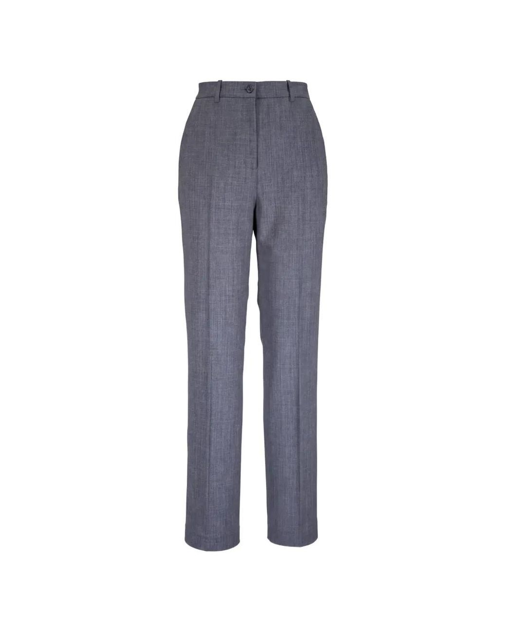 Michael Kors Blue Samantha Stretch Wool Pants