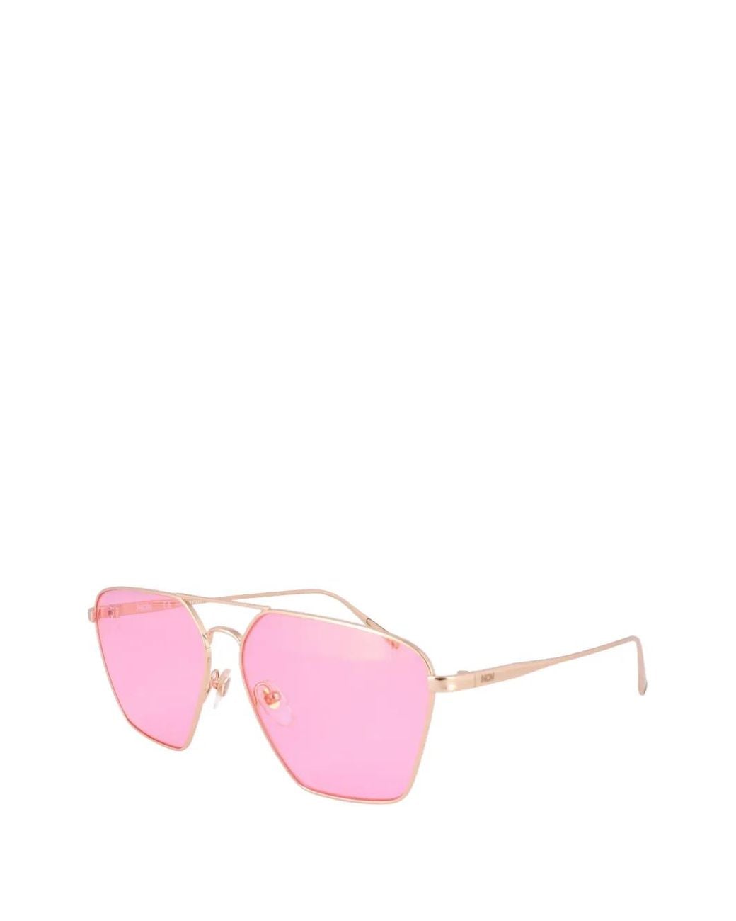 MCM Pink Rectangle-Frame Sunglasses for men