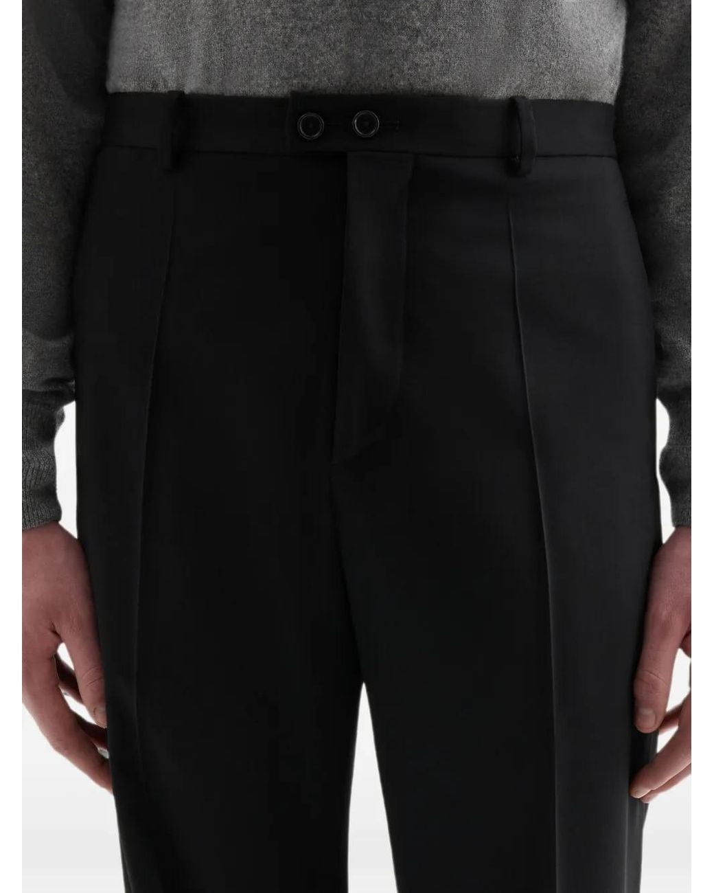 Jil Sander Black Straight-Leg Trousers for men