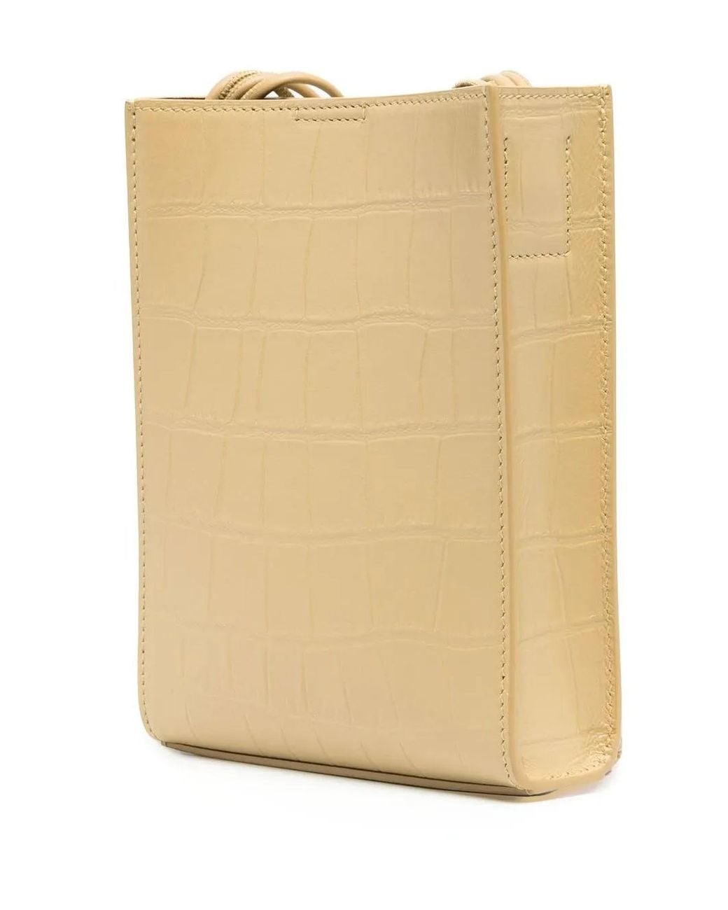 Jil Sander White Tangle Tasche Mit Krokomuster