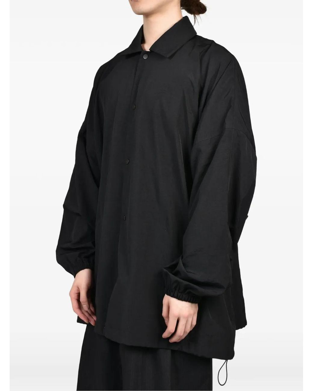 Fear Of God Black Oversized Logo-Patch Windbreaker for men