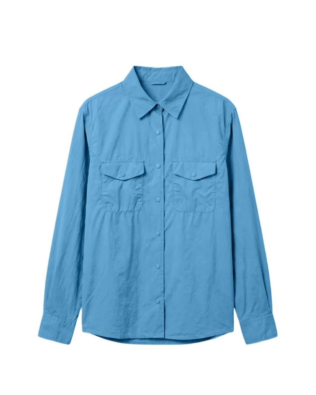 Aspesi Blue Chest-Pocket Shirt Jacket