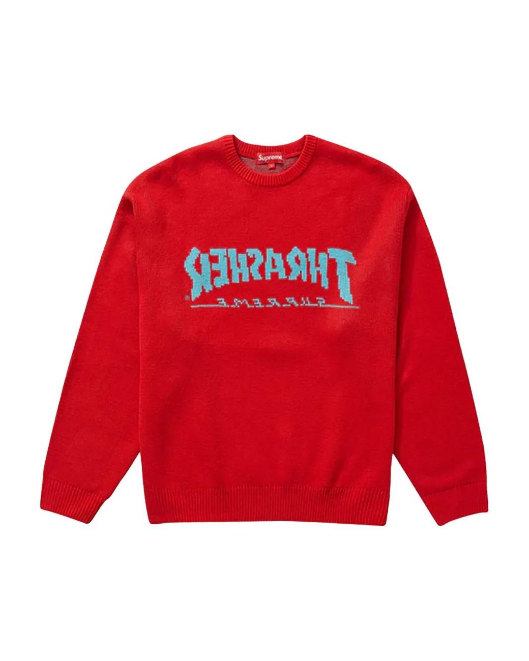 Supreme Red X Thrasher Crew-Neck Sweater