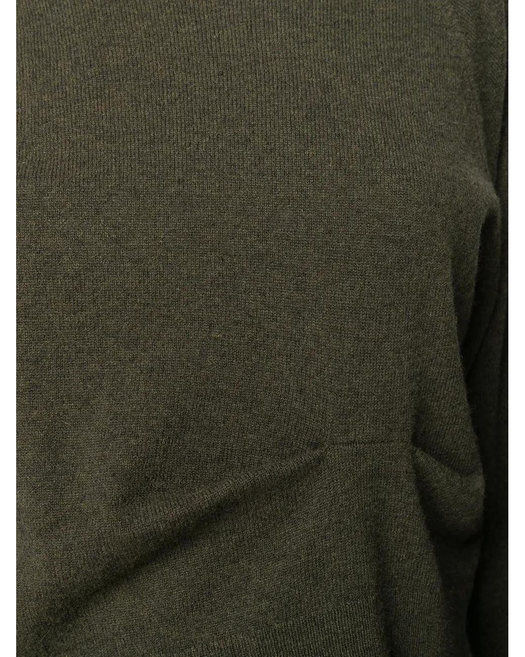 Remain Green Tucked Round Neck Jumper