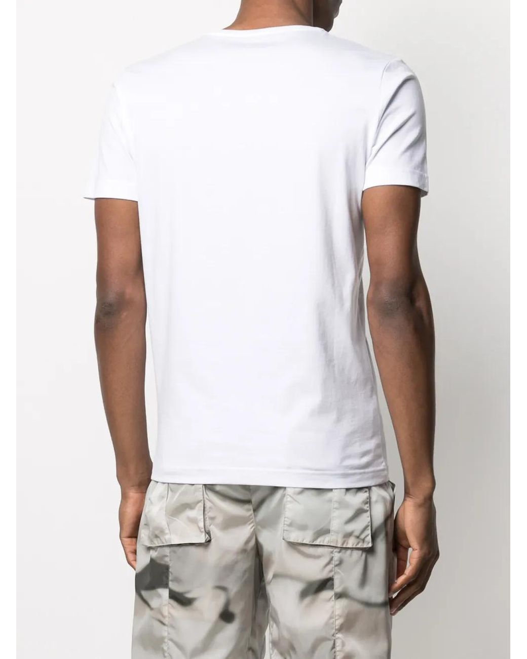 Iceberg White Logo Print T-Shirt for men