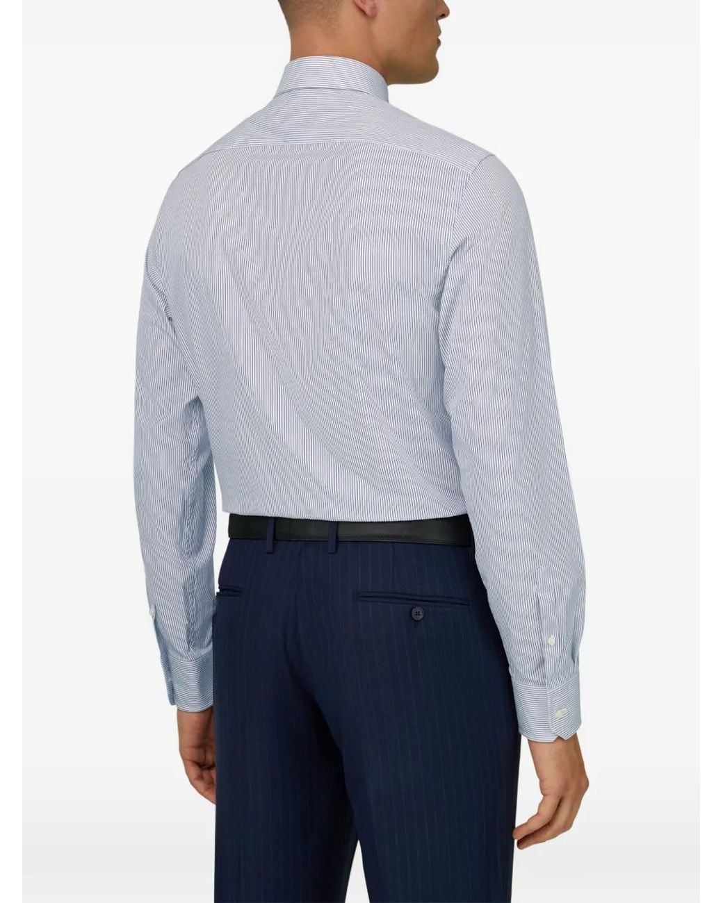 Camicia A Righe di Boggi in White da Uomo
