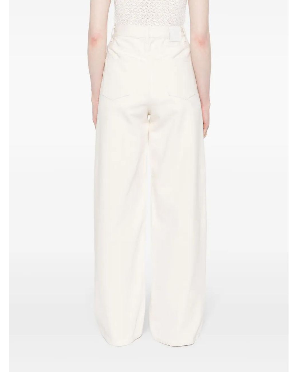Totême Jeans Met Wijde Pijpen in het White
