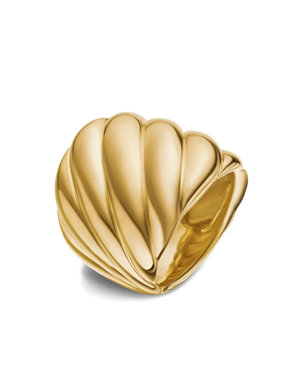 David Yurman Metallic 18Kt Sculpted Cable Ring (20Mm)