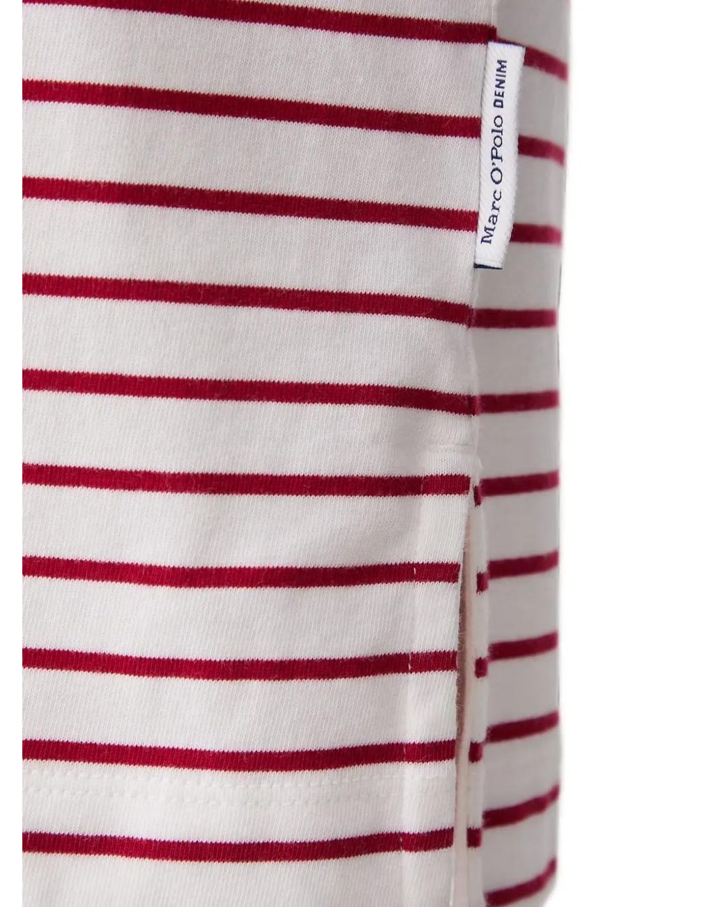 Marc O' Polo Red Striped Short-Sleeve Mini Dress