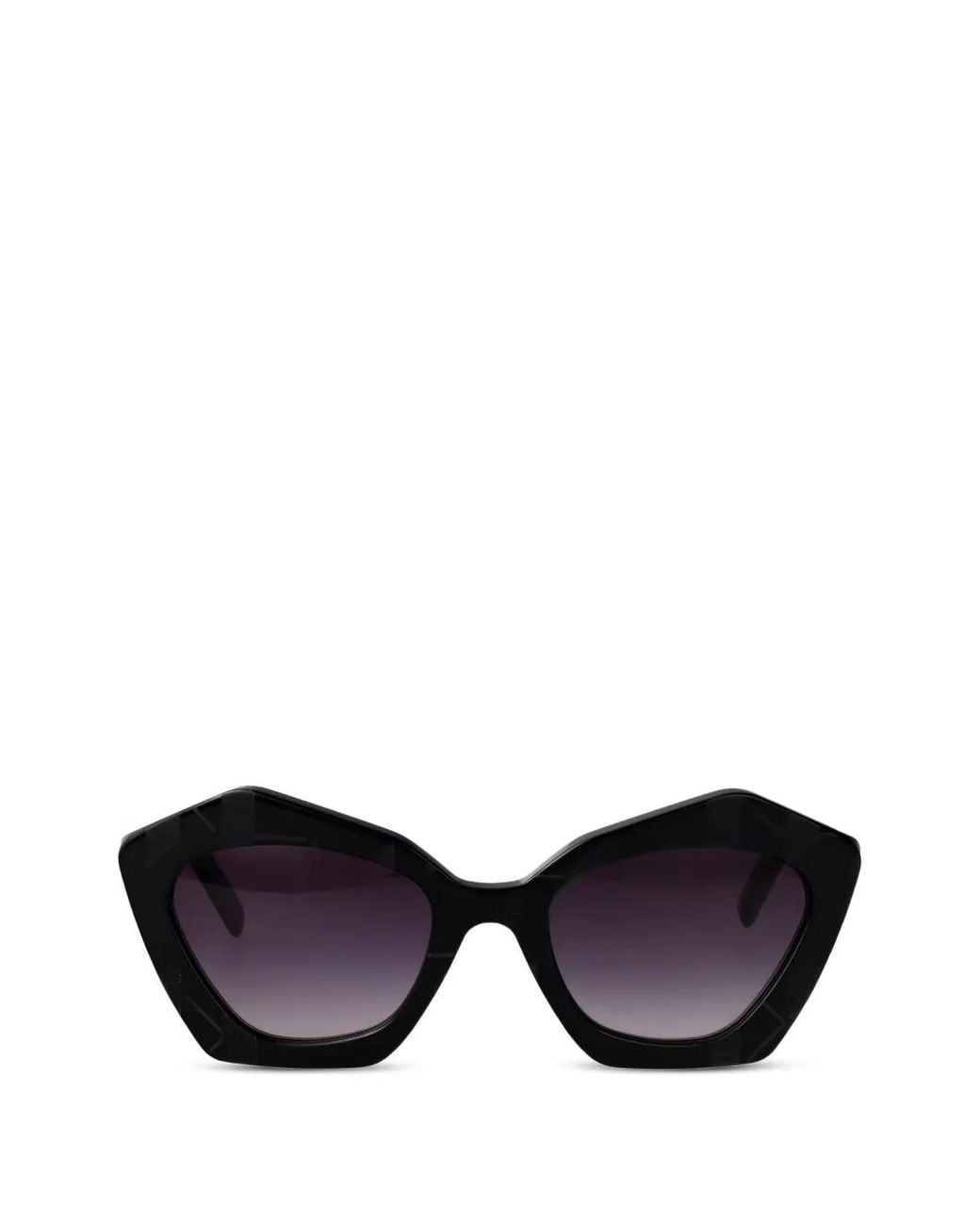 Karl Lagerfeld Black Geometric-Frame Sunglasses