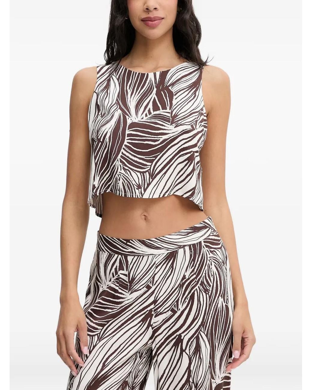 Guess Brown Open-Back Tank Top