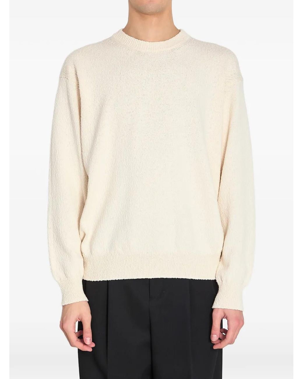 Roberto Collina White Crew-Neck Sweater for men