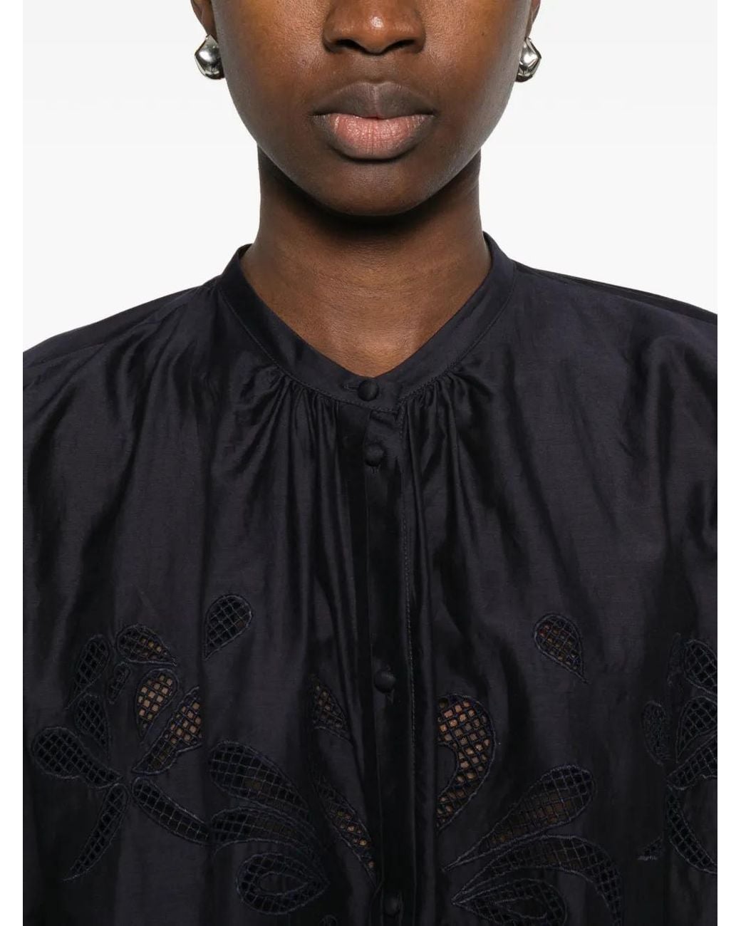 Forte_forte Black Lunamaris Broderie Anglaise Shirt