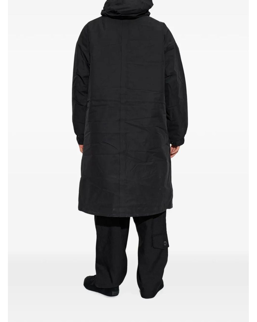 Y-3 Black Gtx Padded Hooded Coat for men