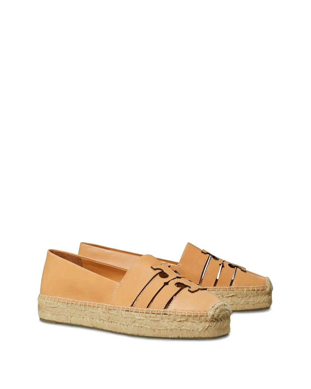 Tory Burch Brown Leather Espadrilles Ines